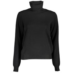 Pulover negru cu guler înalt pentru femei K-WAY