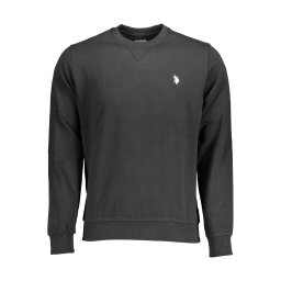 Hanorac negru US Polo fără fermoar
