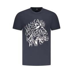 Tricou bărbătesc cu mânecă scurtă Cavalli Class, albastru