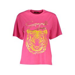 Tricou roz pentru femei Cavalli Class