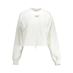 Hanorac alb Calvin Klein fără fermoar