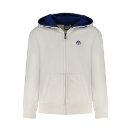 Hanorac cu fermoar pentru copii NORTH SAILS alb