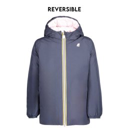 Jachetă albastră reversibilă pentru fete