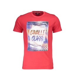 Tricou Cavalli Class roșu cu mânecă scurtă