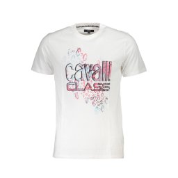Tricou alb pentru bărbați Cavalli Class