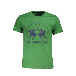 Tricou verde bărbătesc cu mânecă scurtă LA MARTINA