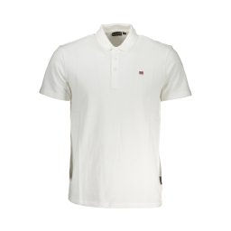 Tricou polo alb pentru bărbați Napapijri