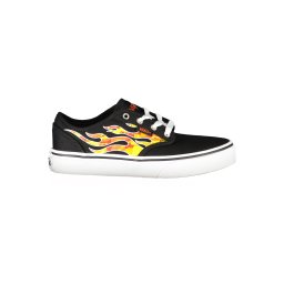 Teniși negri Vans cu flăcări
