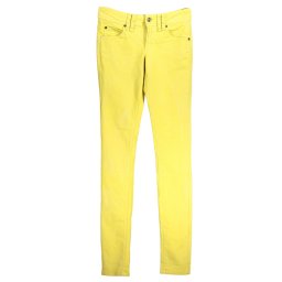 Blugi skinny galbeni pentru femei John Galliano