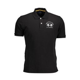 Tricou polo negru bărbătesc LA MARTINA