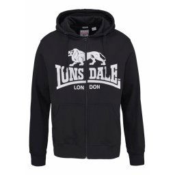 LONSDALE Hanorac 'Krafty' negru / alb