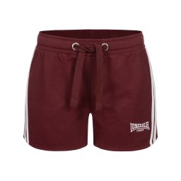LONSDALE Pantaloni 'Carloway' roșu vin / alb