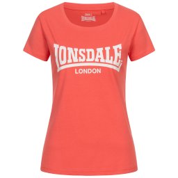 LONSDALE Tricou 'Cartmel' portocaliu somon / alb