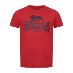 LONSDALE Tricou albastru marin / roșu