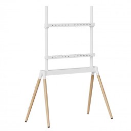 Suport podea pentru TV 55" - 86" Alb/lemn, Gembird TVS-86F-01-W