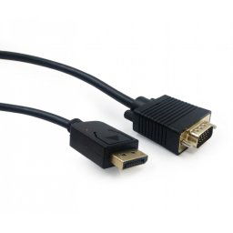 CABLU video GEMBIRD, adaptor DisplayPort (T) la VGA (T), 1.8m, rezolutie maxima QXGA (2048 x 1536) la 60Hz, negru, CCP-DPM-VGAM-6