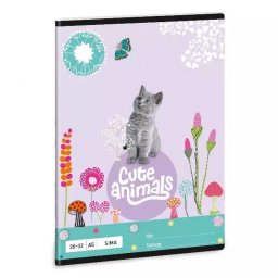 Cute Animals: caiet cu foi veline - A5