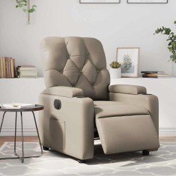 Fotoliu rabatabil electric, cappuccino, piele ecologica GartenMobel Dekor