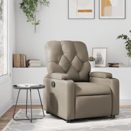 Fotoliu rabatabil, cappuccino, piele ecologica GartenMobel Dekor