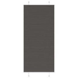 Jaluzea plisata negru 85x200 cm Latime tesatura 84,4cm poliester GartenMobel Dekor