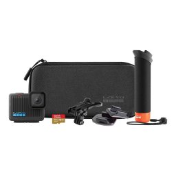 Camera video de actiune GoPro HERO 4K Specialty Bundle, 4K 30 fps, 12MP, Ecran LCD 1.76", Stabilizare HyperSmooth, Wi-Fi, Bluetooth, Card 64GB, Waterproof 5m, Negru