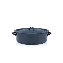 Cratita 20l cu capac Teget Finska Metalac email/40cm/20l
