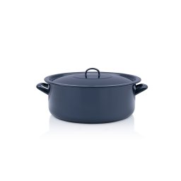 Cratita 15l cu capac Teget Finska Metalac email/36cm/15l