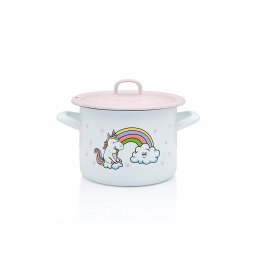Oala 1.5l cu capac Unicorn Metalac email/14cm/1.5l