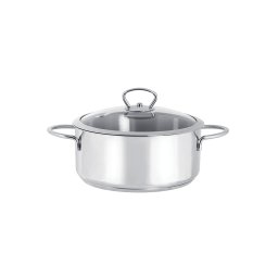 Cratita 2.8l cu capac din sticla Kulinaria Metalac inox/20cm/2.8l