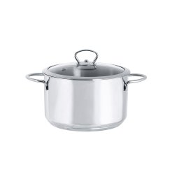 Oala 2l cu capac din sticla Kulinaria Metalac inox/16cm/2l