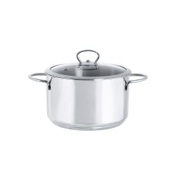 Oala 3.8l cu capac din sticla Kulinaria Metalac inox/20cm/3.8l