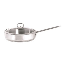 Tigaie 2.4l cu capac din sticla Kulinaria Metalac inox/24cm/2.4l