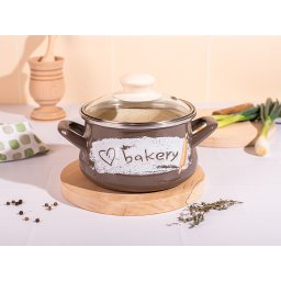 Oala 1.65l cu capac din sticla Bakery Metalac email/14cm/1.65l