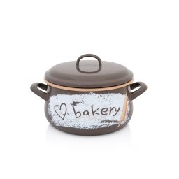 Oala 4l cu capac din sticla Bakery Metalac email/20cm/4l