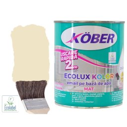 Vopsea pe baza de apa Ecolux Kolor Mat RAL 1015 Ivoar Luminos 2.5 l Kober,