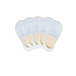 Talpici low-cut dama Basic White – set 5 perechi (Marime sosete: 35/38)