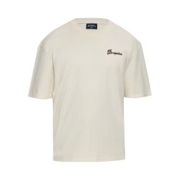 Dropsize Tricou 'Dream Without Fear' maro închis / alb lână