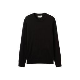 TOM TAILOR DENIM Pulover negru