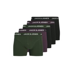 JACK & JONES Boxeri 'JacJJ' verde închis / mov vânătă / negru / alb