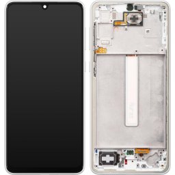 Piese si componente Display - Touchscreen Samsung Galaxy A33 5G A336, Cu Rama, Alb, Service Pack GH82-28143B