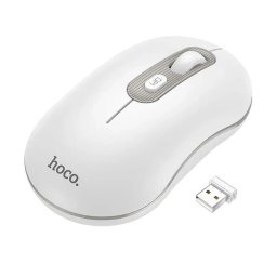 Mouse GM21 – Mouse wireless 2.4 GHz, optic 1000–1600 DPI, 3 butoane + scroll, alb