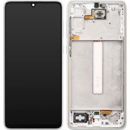 Piese si componente Display - Touchscreen Samsung Galaxy A33 5G A336, Cu Rama, Alb, Service Pack GH82-28143B