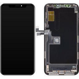 Piese si componente Display cu Touchscreen ZY pentru Apple iPhone 11 Pro, cu Rama, Versiune LCD In-Cell IC Movable, Negru