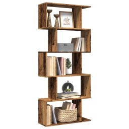 Biblioteca/separator 5 niveluri lemn vechi 70x24x161 cm lemn GartenMobel Dekor