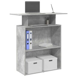 Birou de receptie Gri beton 100x40x104 cm Lemn prelucrat GartenMobel Dekor