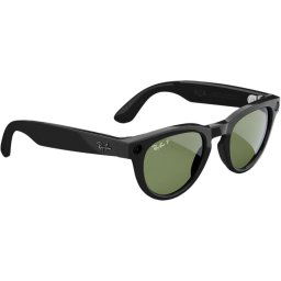 Ochelari Smart Ray-Ban Meta Headliner, Marime M, 32 GB stocare, Camera Foto 12mp, 5 microfoane, difuzoare, Wifi 6, Meta AI, Standard, Verde-Polarizat, Negru-Lucios