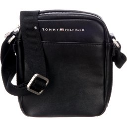 TOMMY HILFIGER Geantă de umăr negru / alb