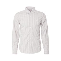 LEVI'S ® Cămașă 'Battery Housemark Slim Fit Shirt' bej închis / albastru marin / alb