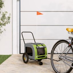Carucior verde pentru caini Poliester, Otel 124 x 53 x 53 cm GartenMobel Dekor
