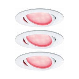 SET 3x corp de iluminat încastrat dimabil pentru baie Paulmann 93940 LED RGBW/2W IP23 230V